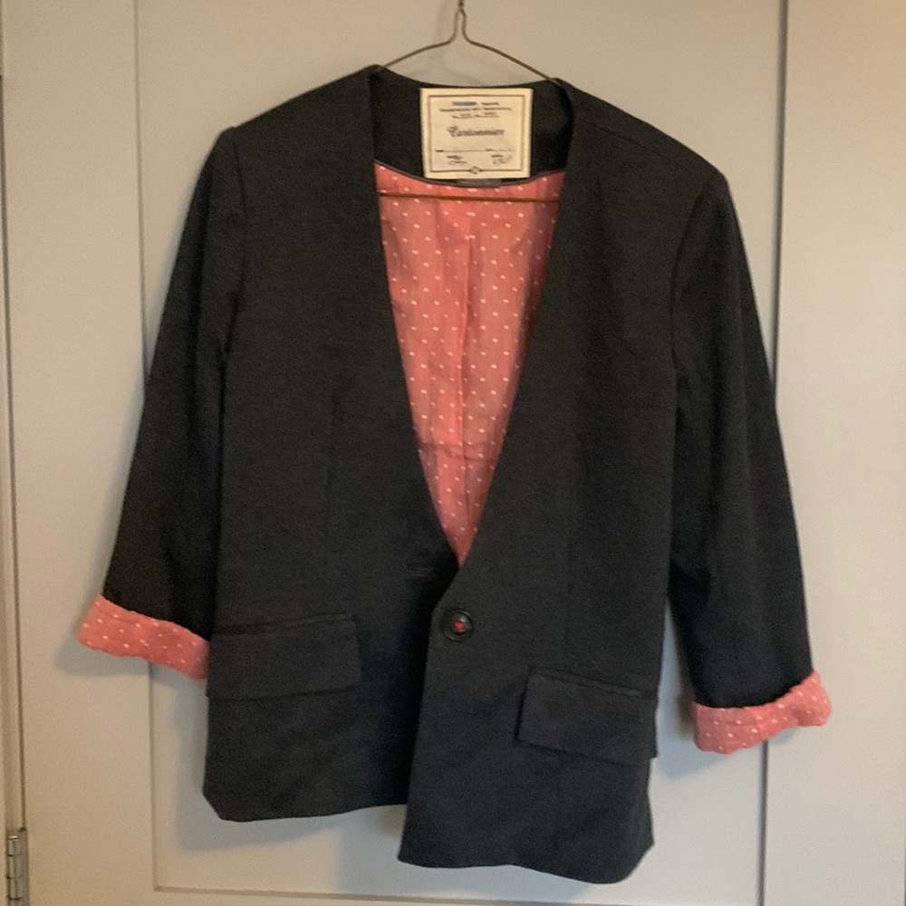 Anthropologie Gray Blazer Size Small EUC